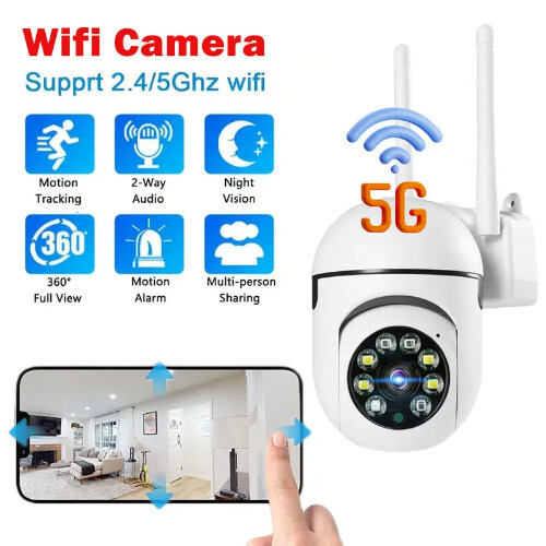 3MP IP 2.4G/5G Wifi IR Color Night Vision Motion Tracking Surveillance Camera