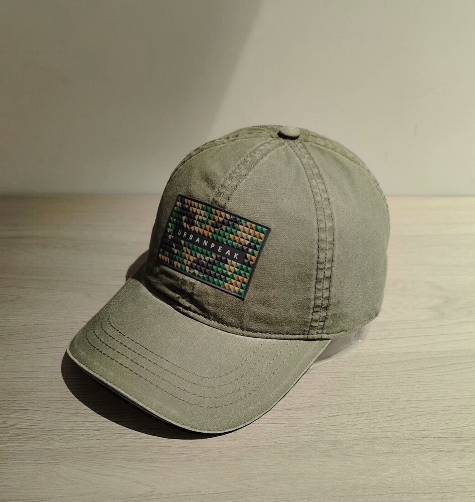Urban Peak Outdoor Cap | Olive Green with Geometric Patch