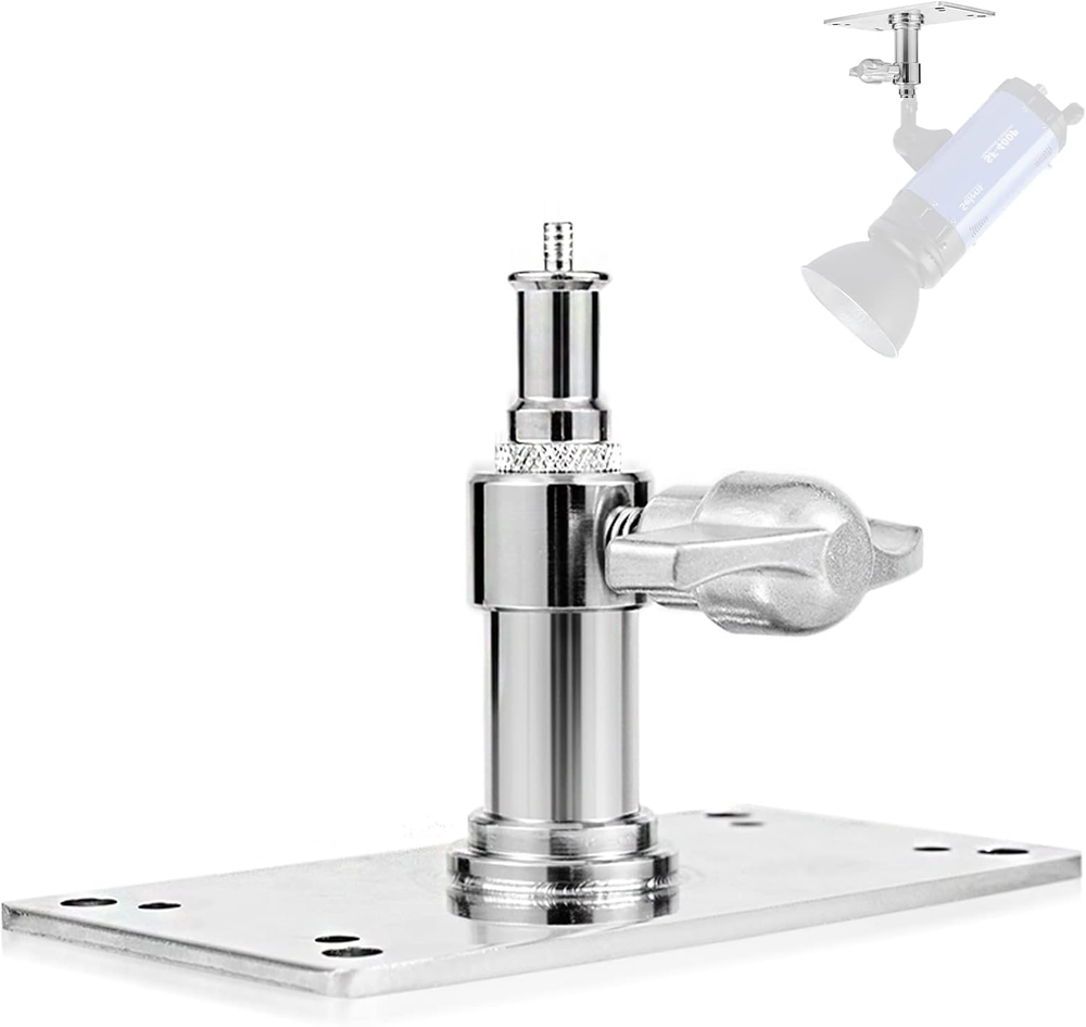 Overhead Camera Wall Mount, 3.34 Inch Baby Wall Plate with 1/4 and 3/8 Screw Pho