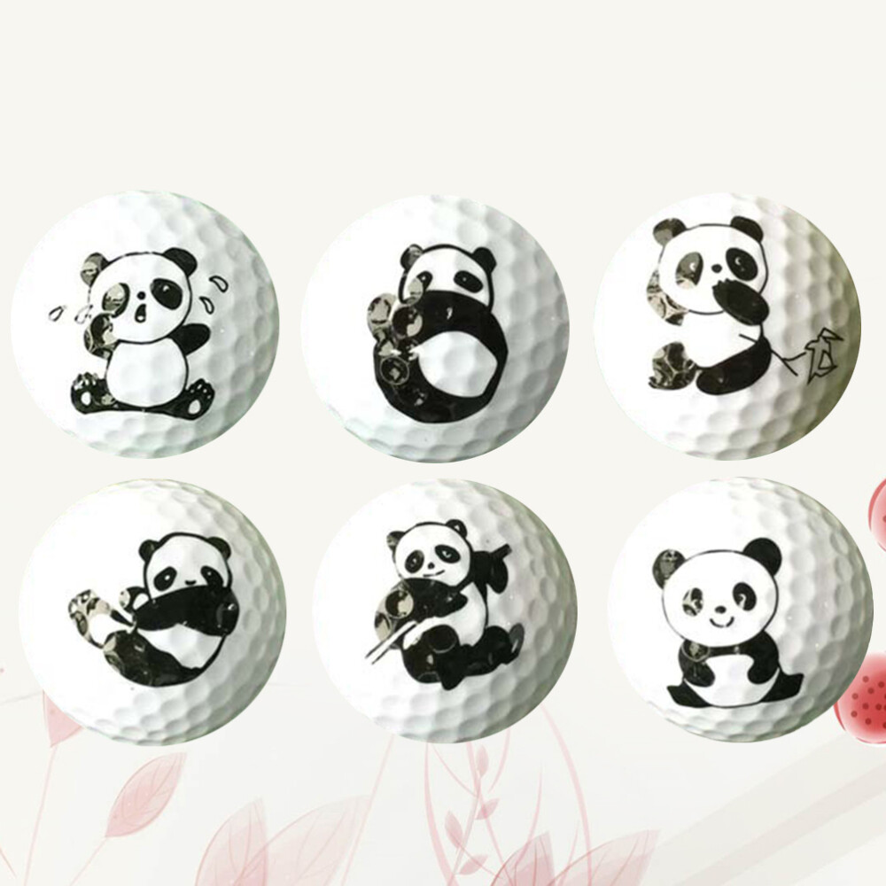 6 Pcs Prank Golf Balls Foam Two-layer Training Commemorative Child