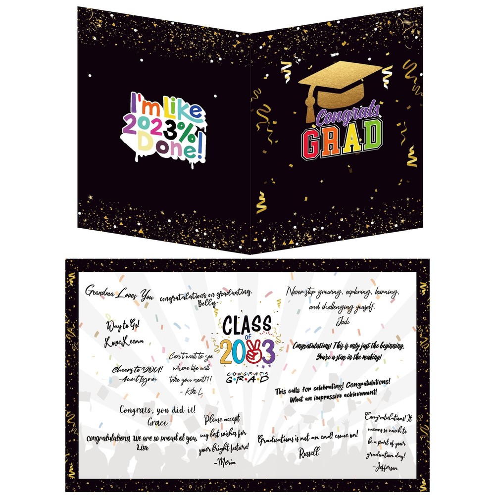 Graduation Party Decorations Giant Guest Book Jumbo Greeting Card Signature B...
