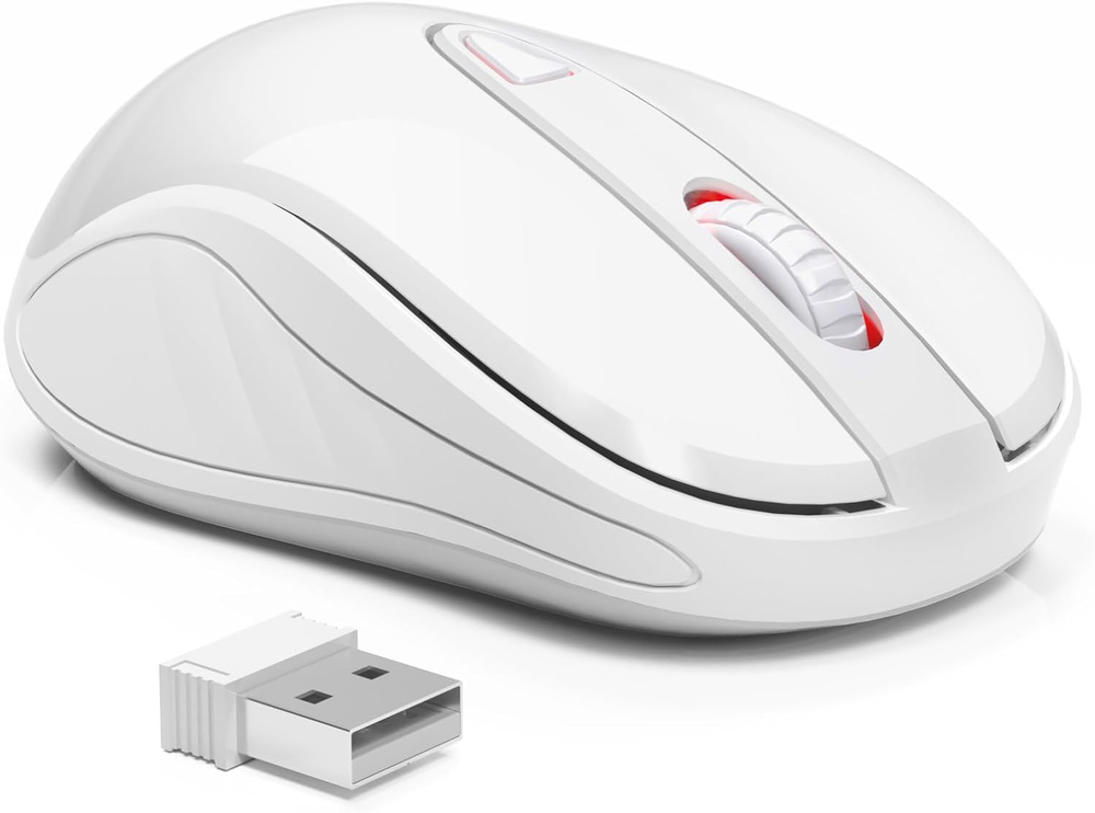Wireless Mouse for Laptop Computer Mouse with USB Receiver 2.4Ghz Optical Tracki