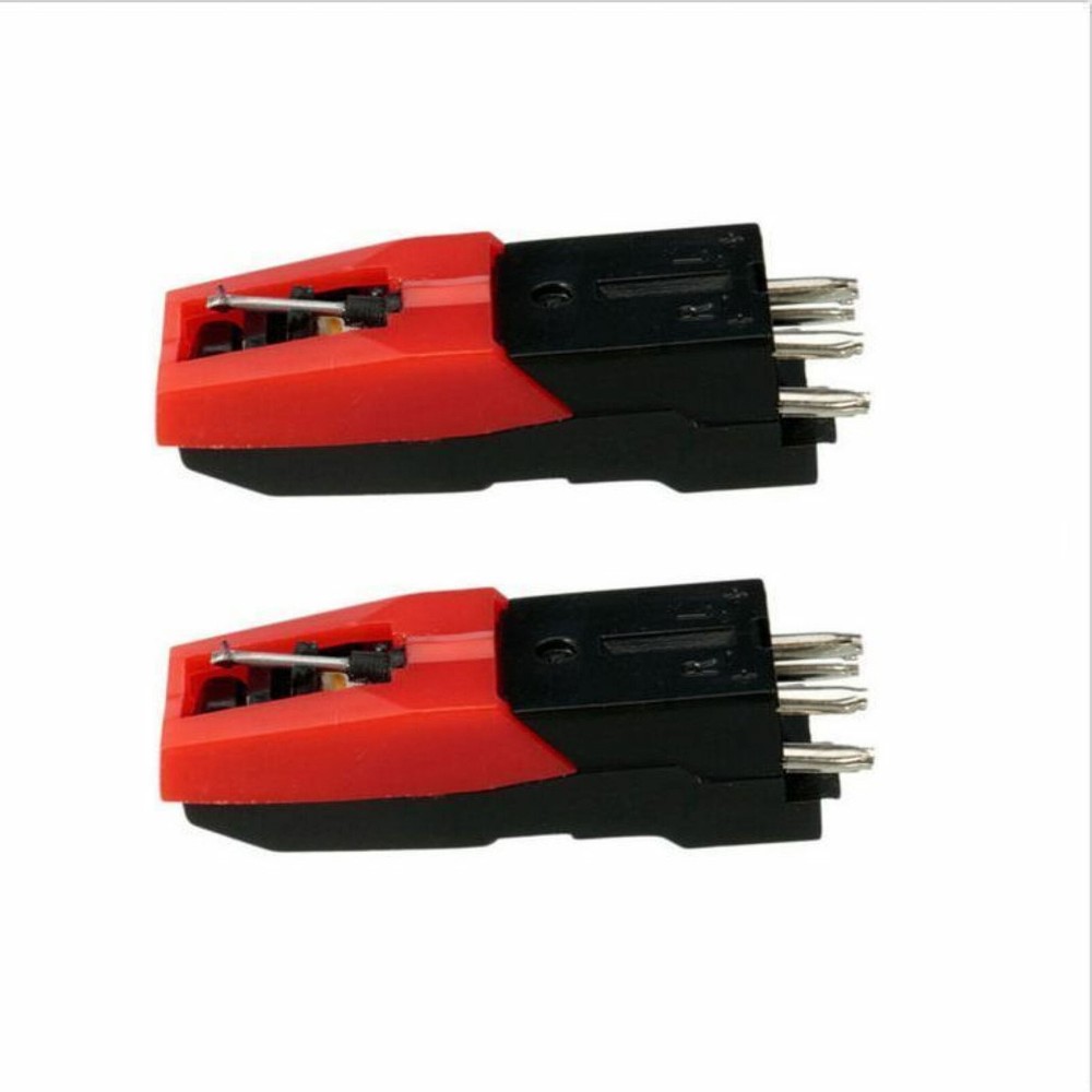 1/2Pcs Turntable Ceramic Cartridge & Stylus Needle Kit for Record Player Replacement