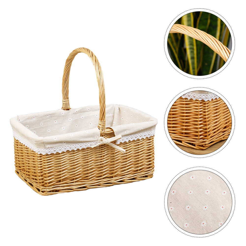 Woven Plant Basket Picnic Multi-purpose Vegetable Container