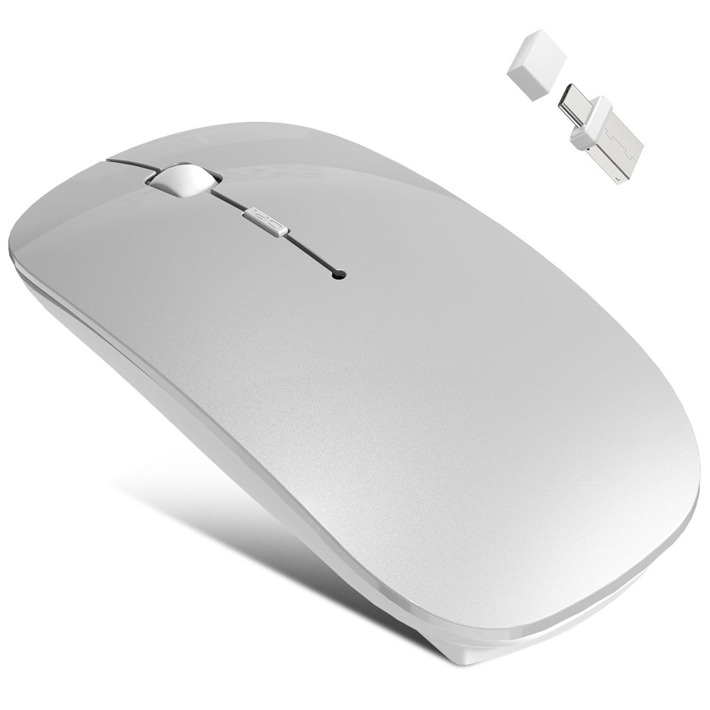 Bluetooth Rechargeable Wireless Mouse for MacBook Air Pro Tablets and PCs