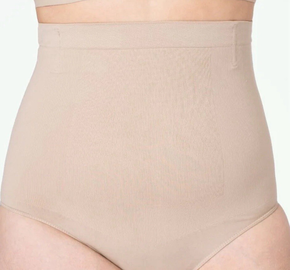 Shapermint Essentials All Day Every Day High-Waisted Shaper Panty. Beige. 4XL.