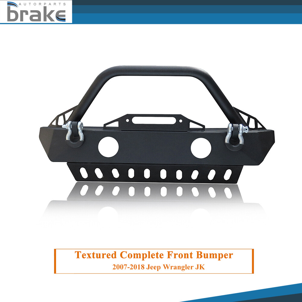 Jeep Wrangler Front Bumper with Fog Lights and Skid Plate 2007-2018