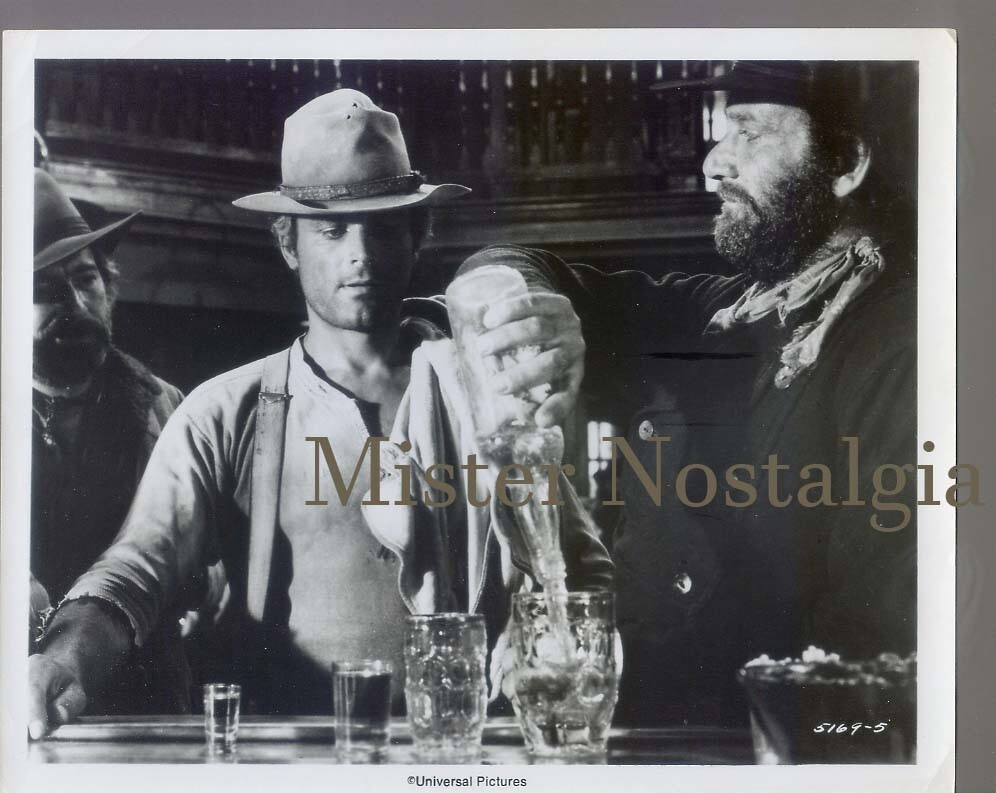 Vintage Photo 1973 Terence Hill pours whiskey in My Name Is Nobody