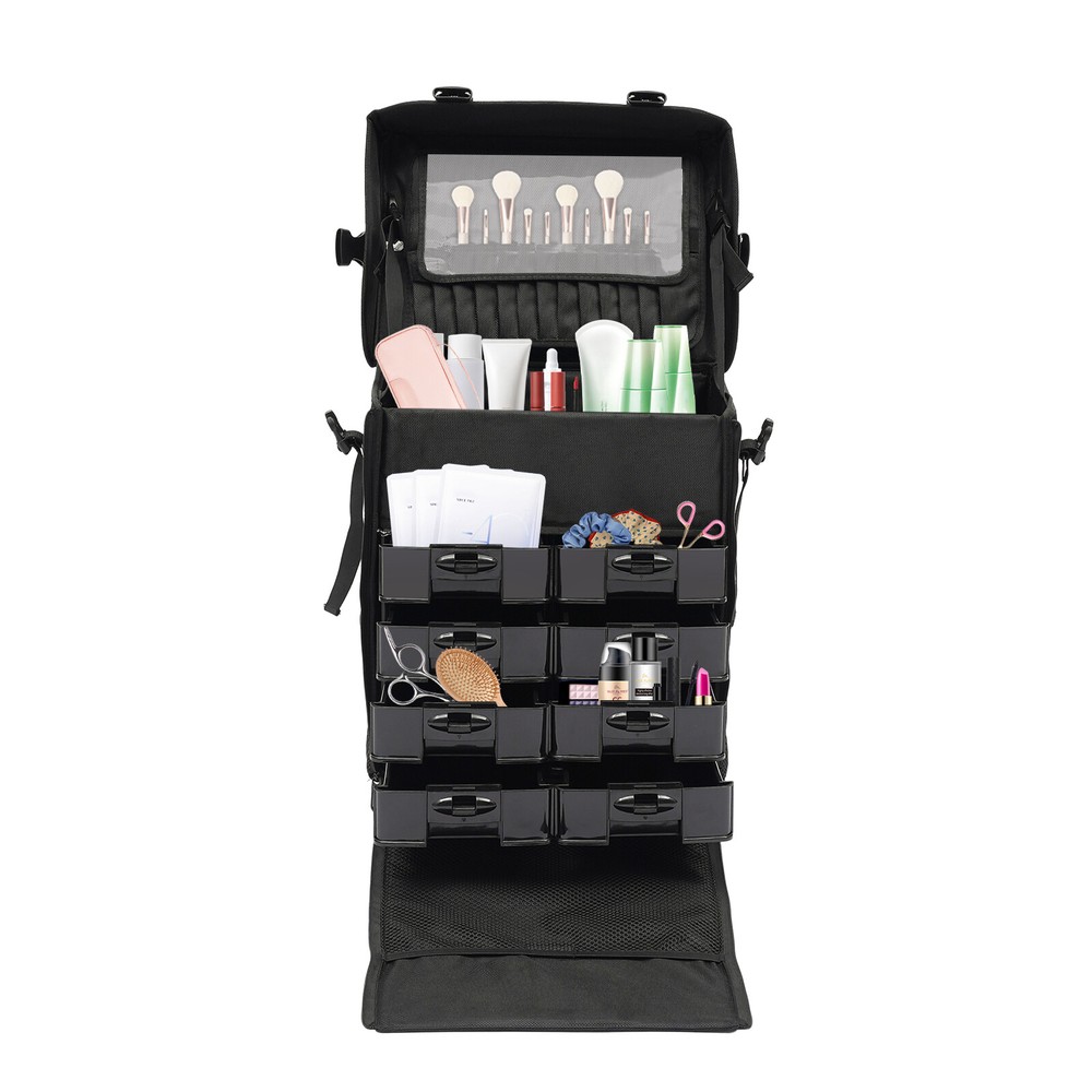 Makeup Case Professional Rolling Cosmetic Case with Drawers Travel Trolley