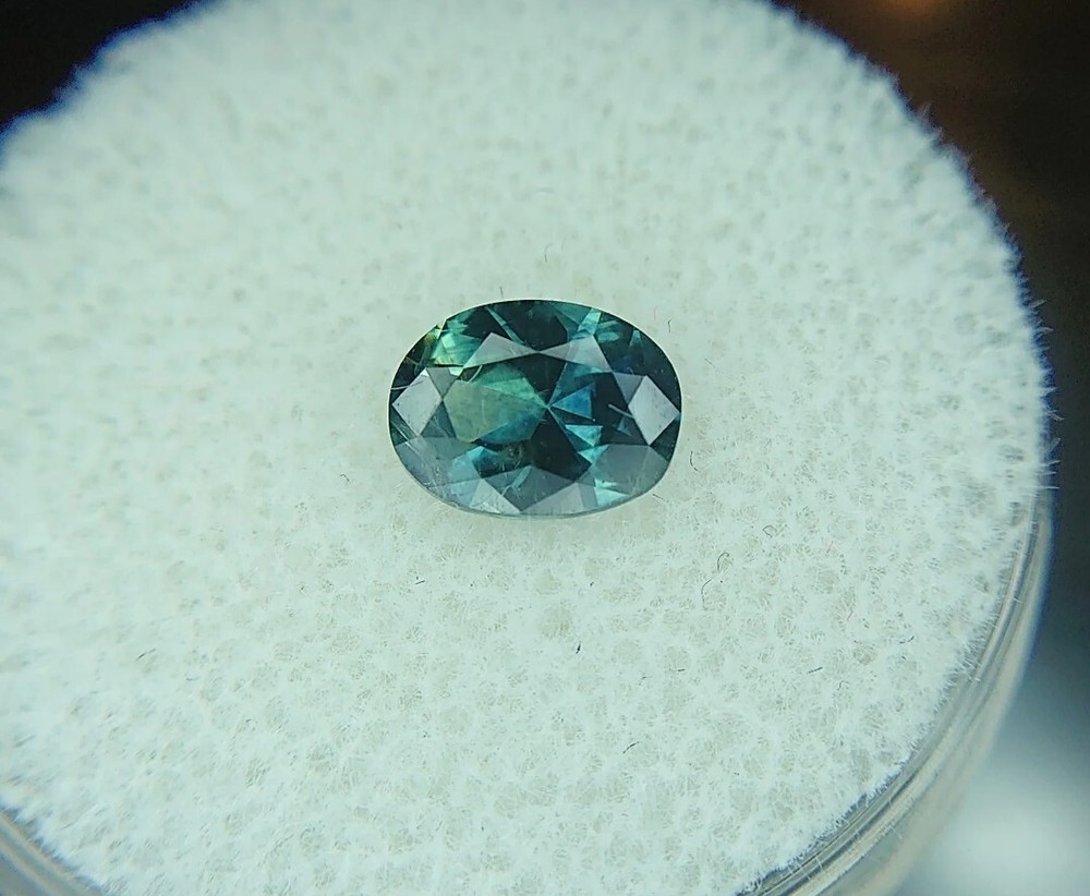 0.612ct Oval Blue Green Montana Sapphire USA Dealer