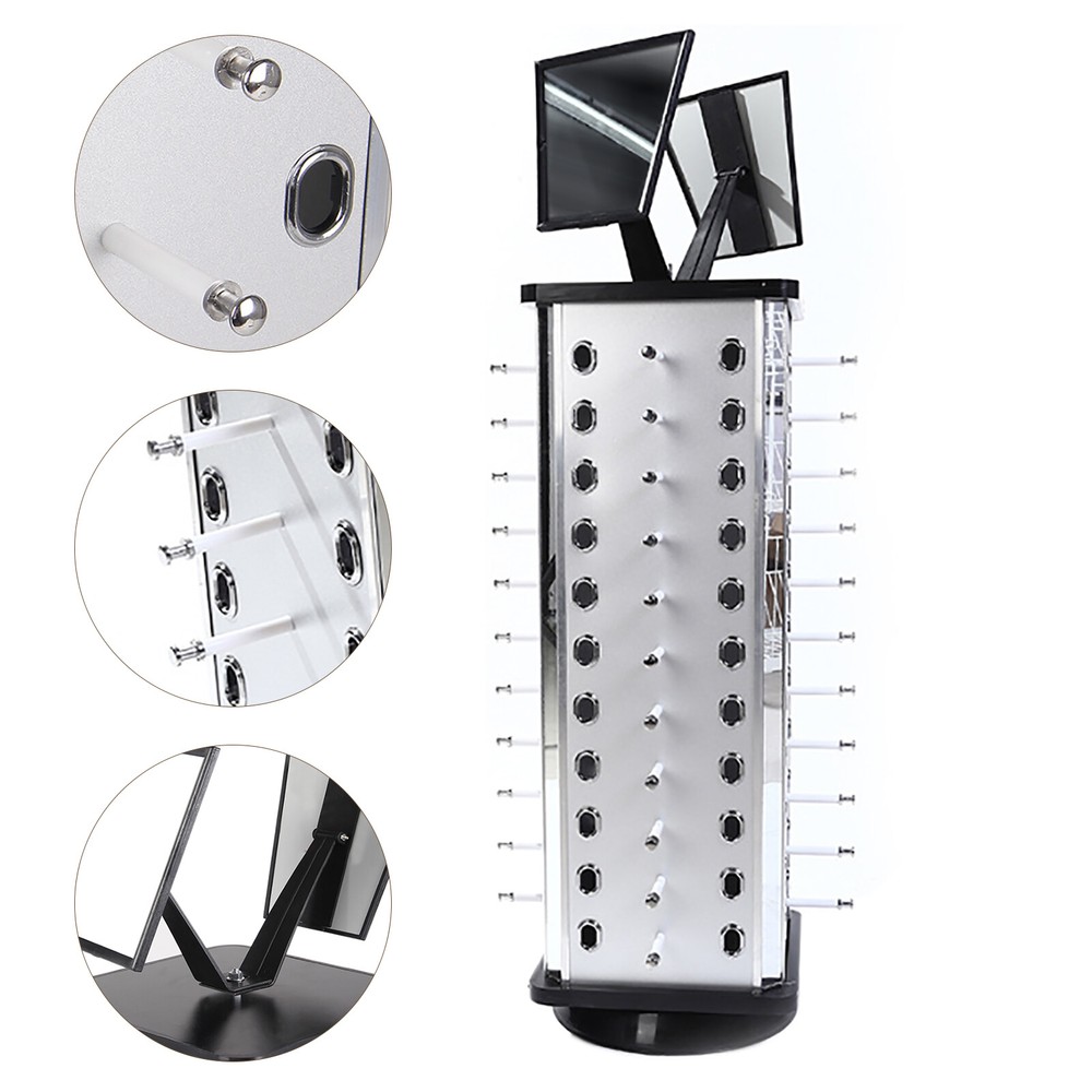 44Pcs 360° Rotating Eyeglass Holder Sunglasses Display Rack Stand Organizer