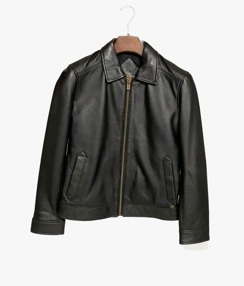 Men's Classic Genuine Leather Jacket - Timeless Real Leather Coat, Stylish.