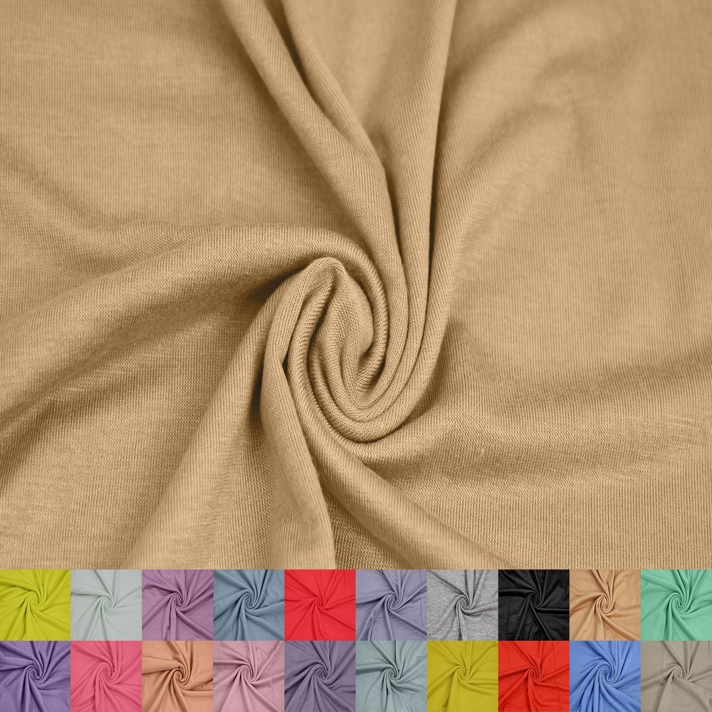 Solid Color Heavy Rayon Spandex Jersey Knit Fabric/ 4-Way Stretch-(180GSM)/ D...