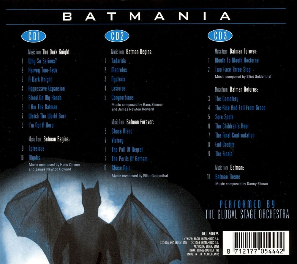 GLOBAL STAGE ORCHESTRA MUSIC FROM THE DARK KNIGHT AND OTHER BATMAN MOVIES NEW CD