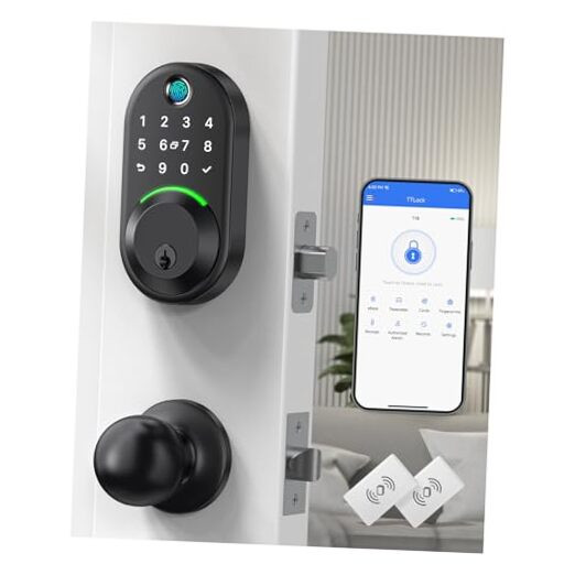 Smart Keypad Deadbolt Lock Keyless Entry Door Knob Set  