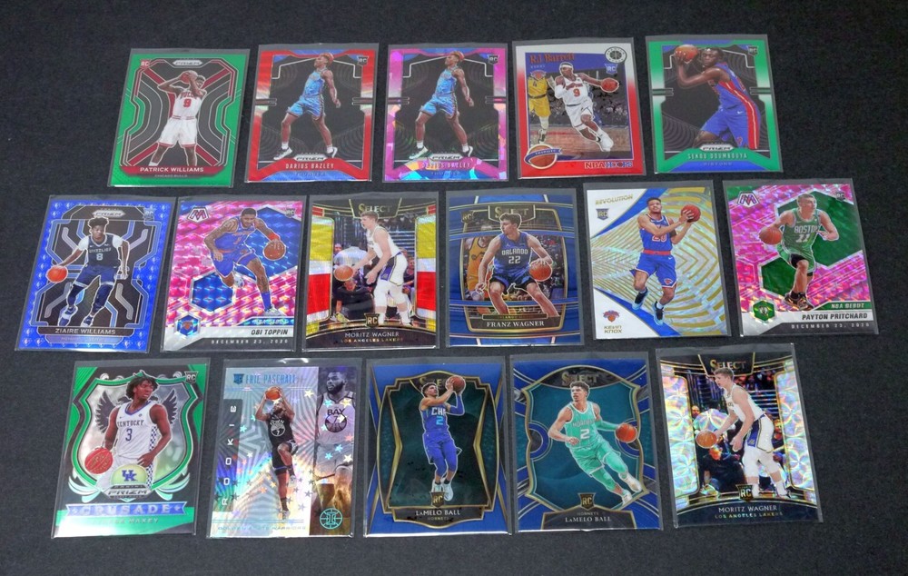 Lot of 16 NBA Rookie Cards - Prizm Parallel Foil Refractor Inserts - Lemelo Ball