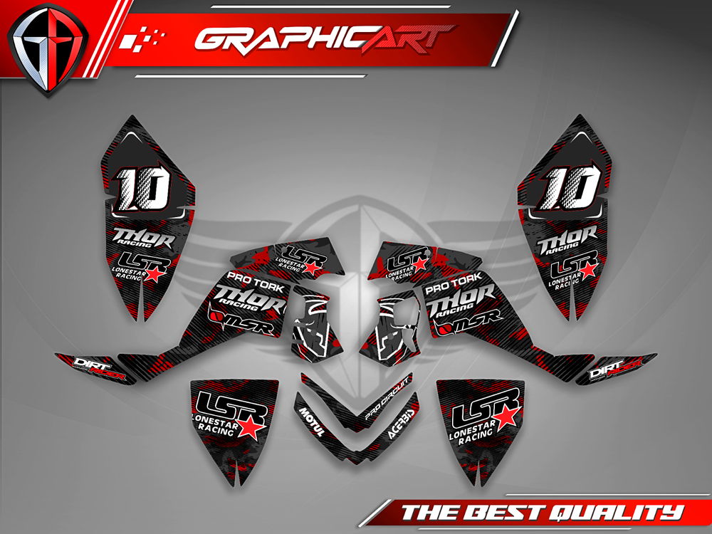 Polaris Outlaw 450 500 525 ATV Graphics Decals Wrap Kit 2006-2008