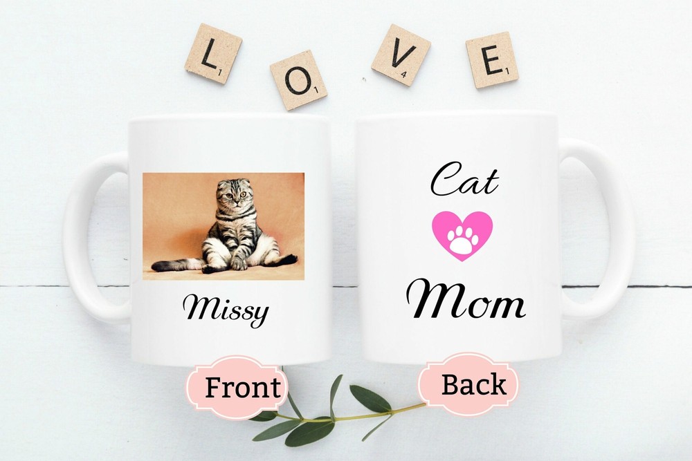 Cat Mom Mug Personalized Cat Mom Mug Personalized Pet Mug Custom Pet Mug Photo