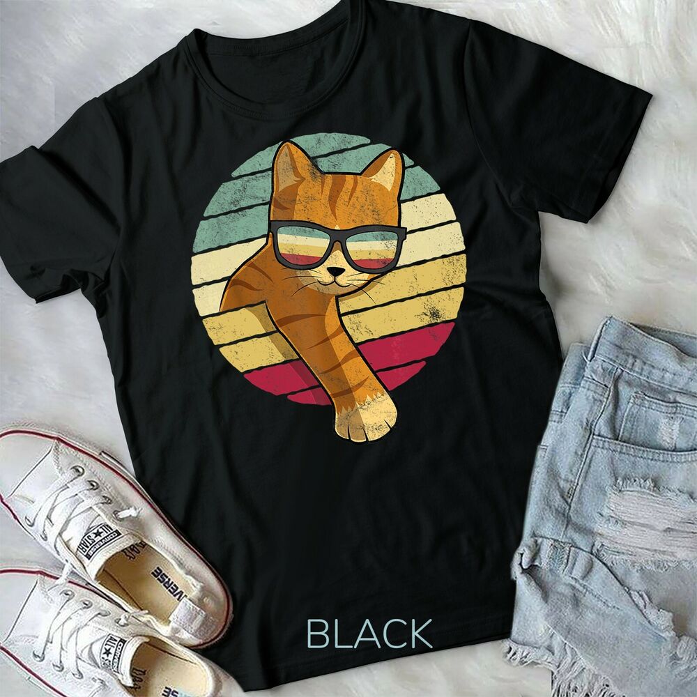 Vintage Style Orange Cat Sunglasses Tabby Cat Lover Gift Unisex Form T-Shirt