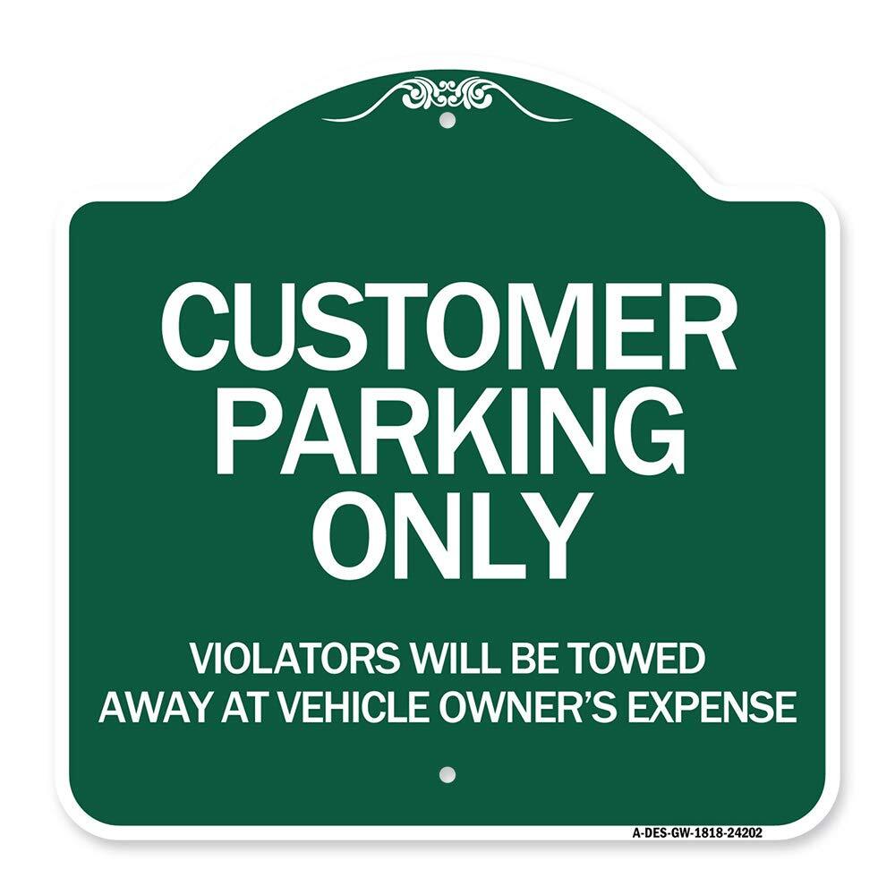 Designer Series Sign - Customer Parking Only, Violators Will Be Towed Away at...-image