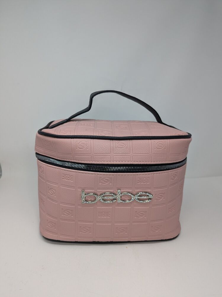 Bebe Soft Faux Leather Makeup Case Large Travel Bag