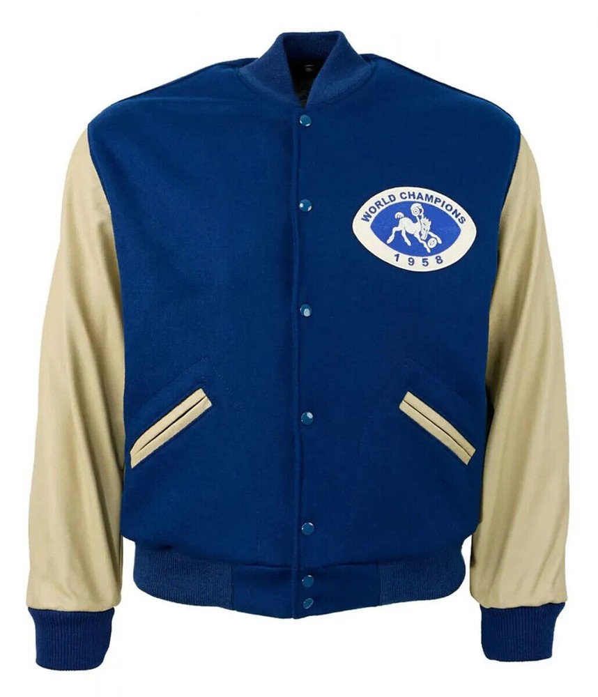 1958 Baltimore Colts Vintage Royal Blue Wool Jacket NFL Throwback