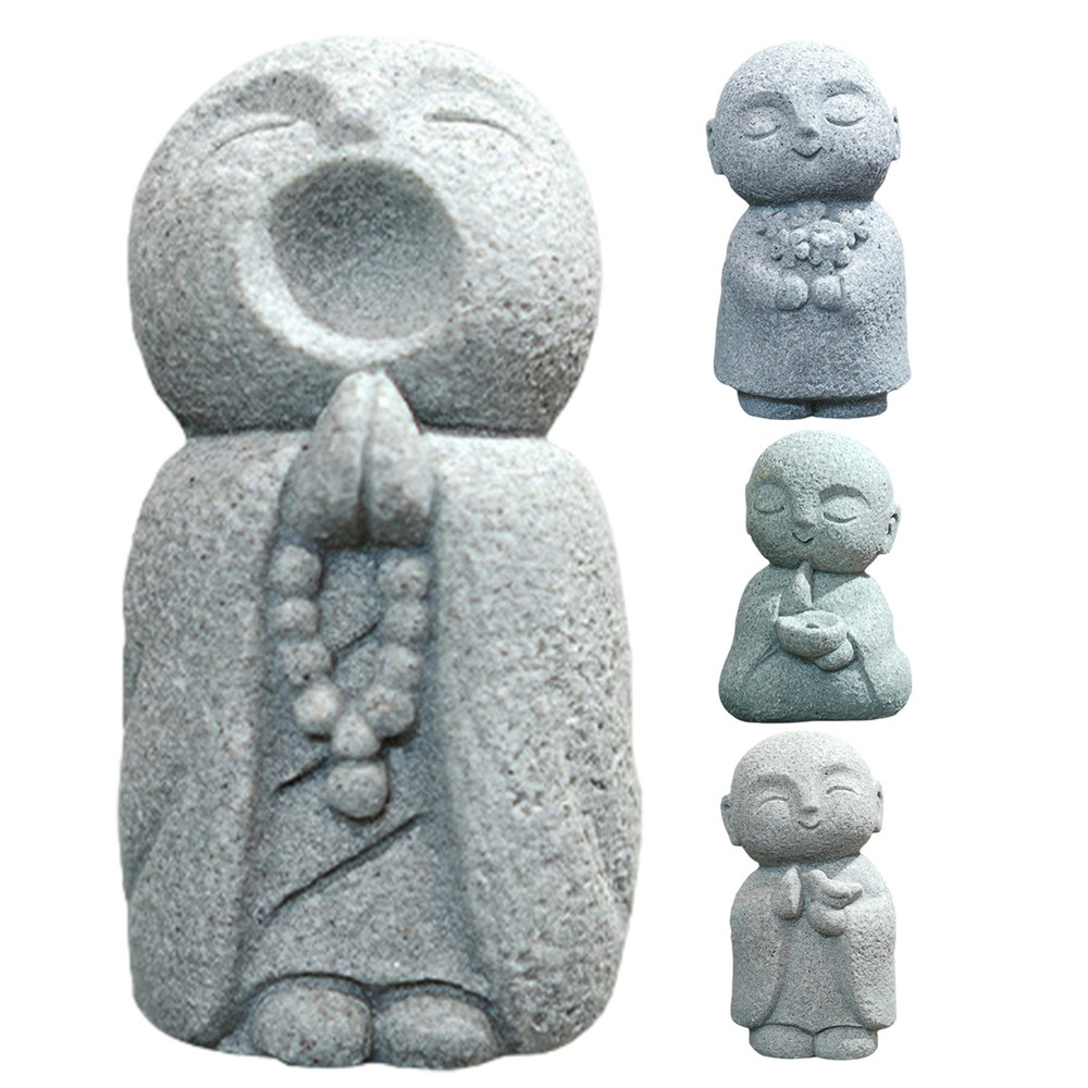 Mini Buddha Fish Tank Aquarium Decoration Small Monk Statues Landscape Ornaments