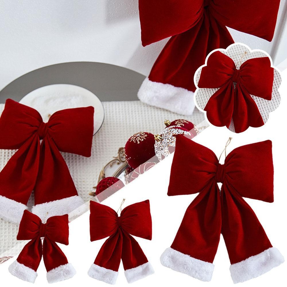 Christmas Tree Decoration Home Butterfly Bow Plush Butterfly Bows Are Soft T7N7