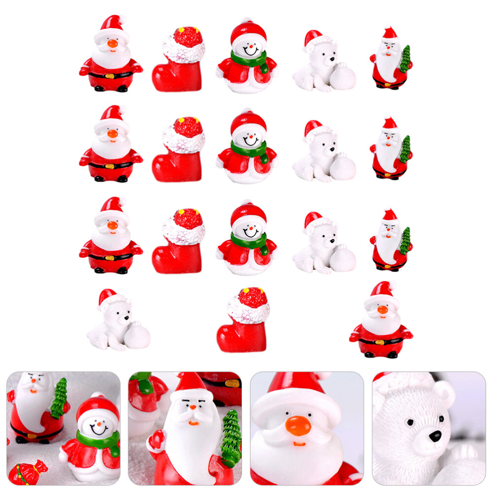 Christmas Resin Doll Fairy Figurines for Kids Tiny Tabletop Tree