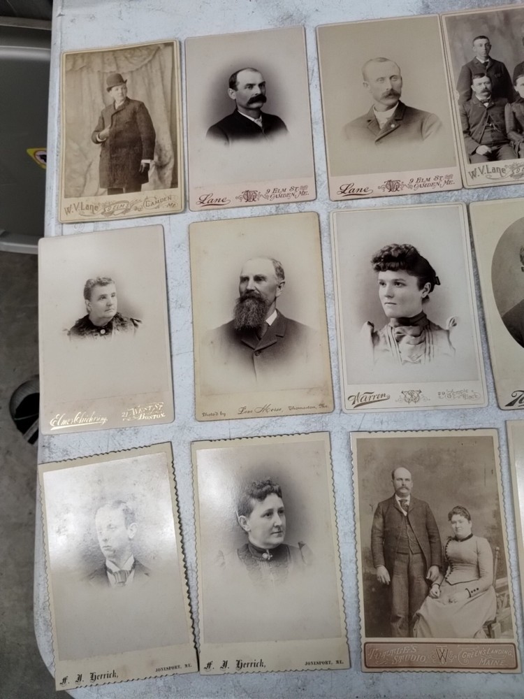 CIRCA 1890'S Vintage CABINET CARD Family Album Many Studios, Lot