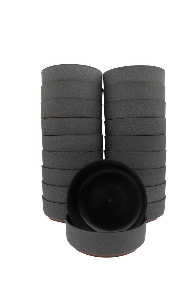 8 Inch Round Capri Succulent Pot - Decorative Indoor Plastic Planter with Dra...