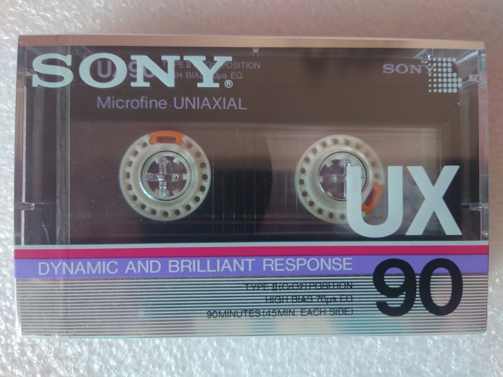 Brand new Sony UX 90 audio cassette tape, blank, sealed, RARE