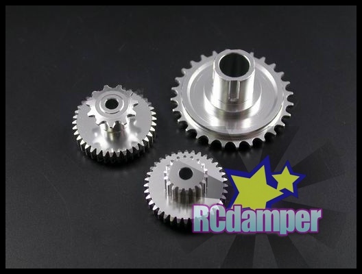 GPM ALUMINUM REAR WHEEL GEAR ASSEMBLY 3PCS KYOSHO MOTORCYCLE RGV NRS 500 MAIN