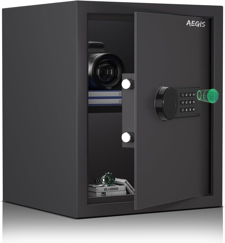 Biometric Safe with Fingerprint & Digital Keypad for Large Storage-image