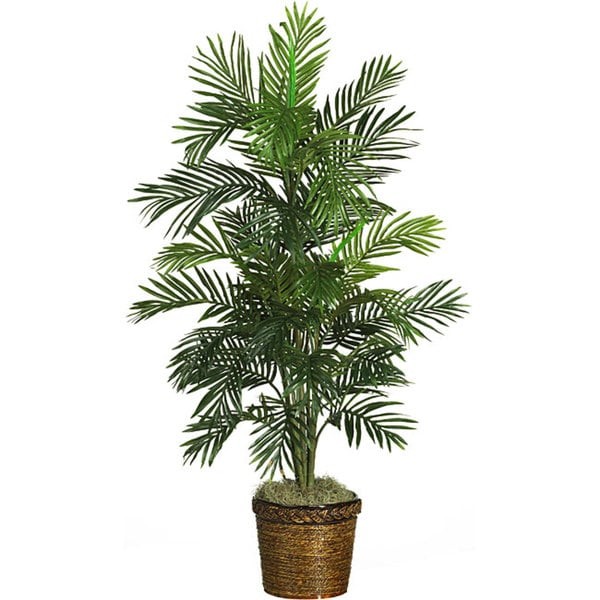 Silk Areca Palm Tree in Vibrant Green Foliage