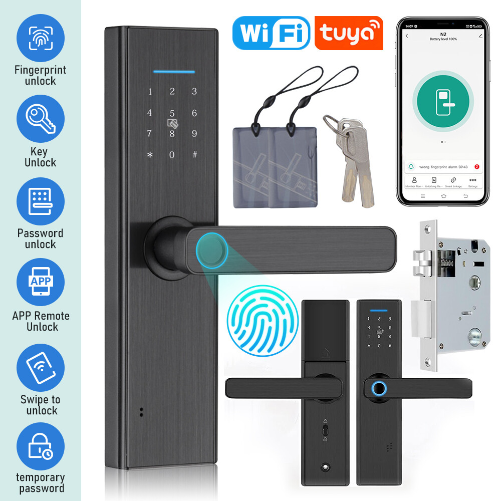 Smart WiFi Biometric Fingerprint Door Lock with Keypad & Digital Keyless Entry-image