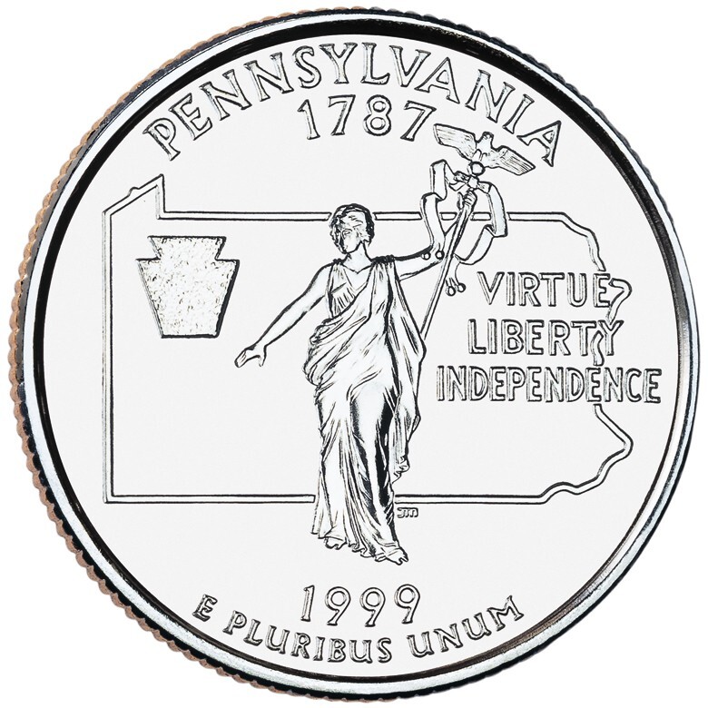 1999-D - Pennsylvania - U.S. State Quarter- UNC from US Mint