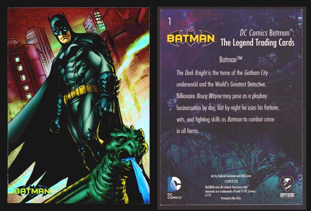 DC Comics Batman The Legend Parallel HoloFoil Base Trading Card Singles #1-63