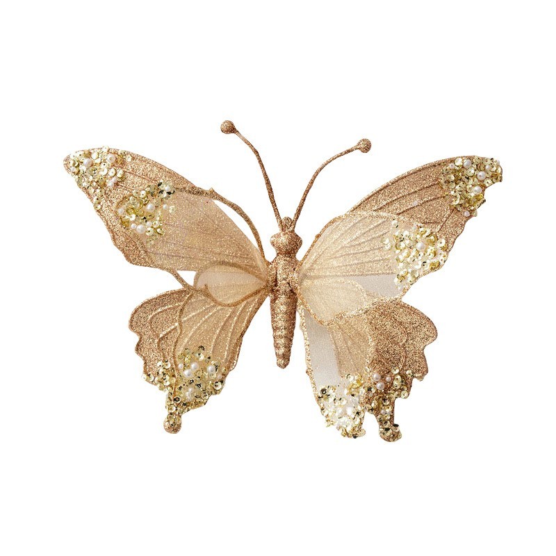 Gold Christmas Tree Ornament 25x15cm Holiday Decoration