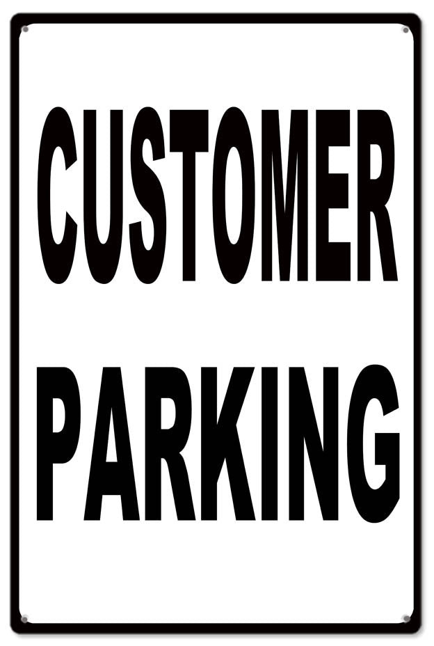 Customer Parking Metal Sign-image