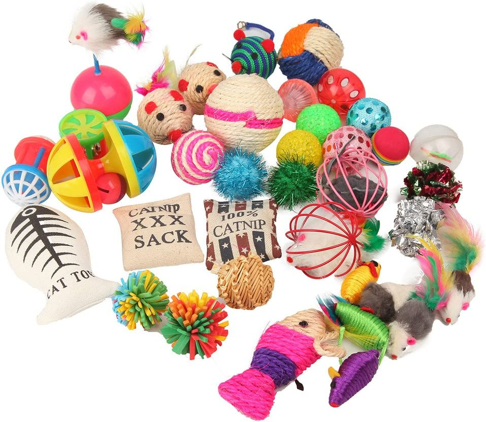 20-Piece Cat Toy Variety Pack for Playful Kitties