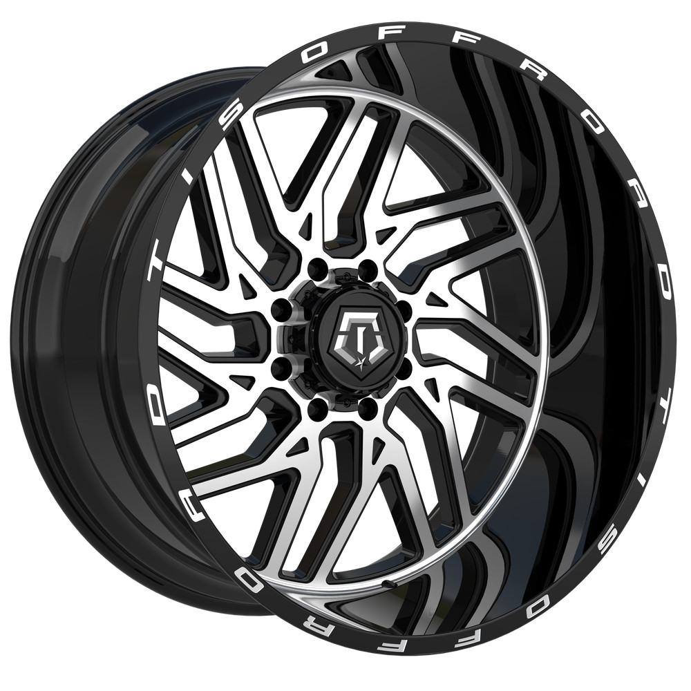 TIS Offroad 544MB 20X10 -25 6X135/6X139.7 Gloss Black With Machined Face