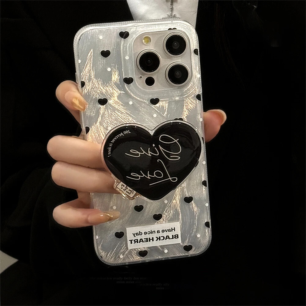 Shockproof Love Heart Holder Stand Case for iPhone 15 14 13 12 11 Pro Max