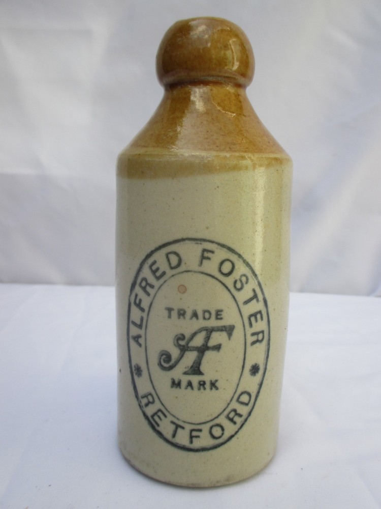 Stoneware Earthenware Ginger Beer Bottle with Rustic Charm
