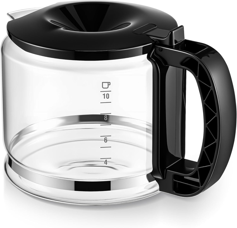 Glass Coffee Carafe Compatible with Delonghi 3066 3067 3093 3094 3111 3112 Kf140