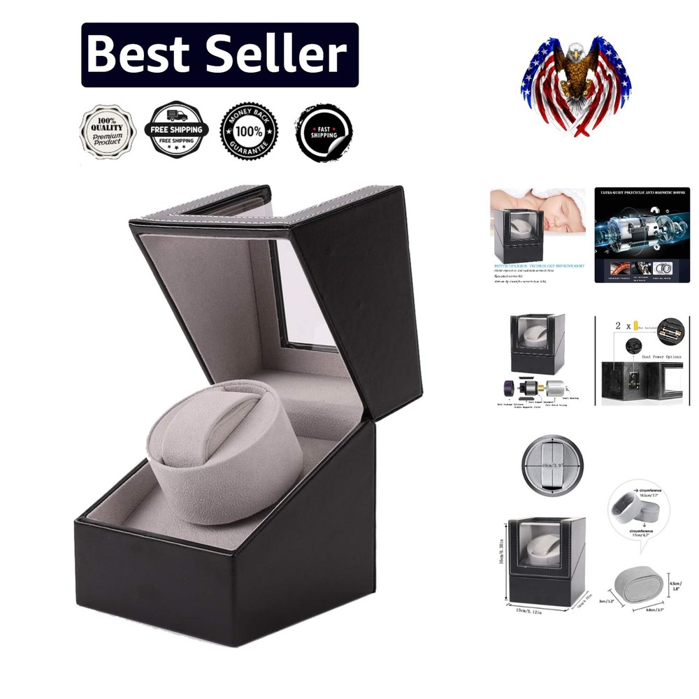 Premium Watch Winder with Adjustable Pillow & Quiet Japanese Motor - Gift Ready