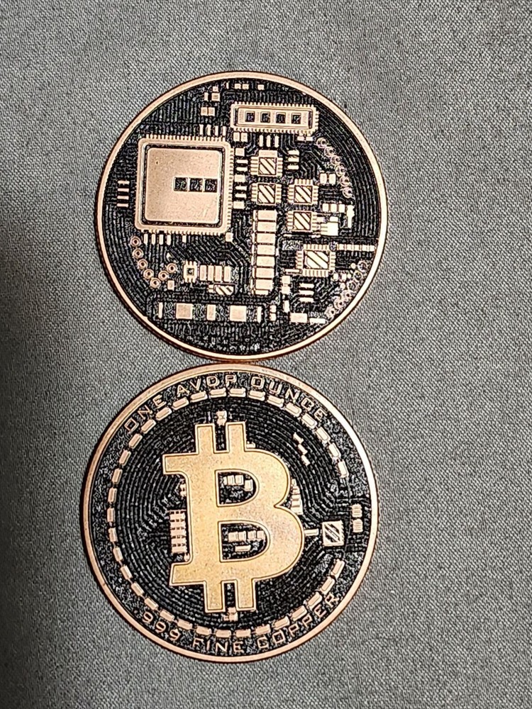 Black BITCOIN 1 oz Copper Round Limited Edition