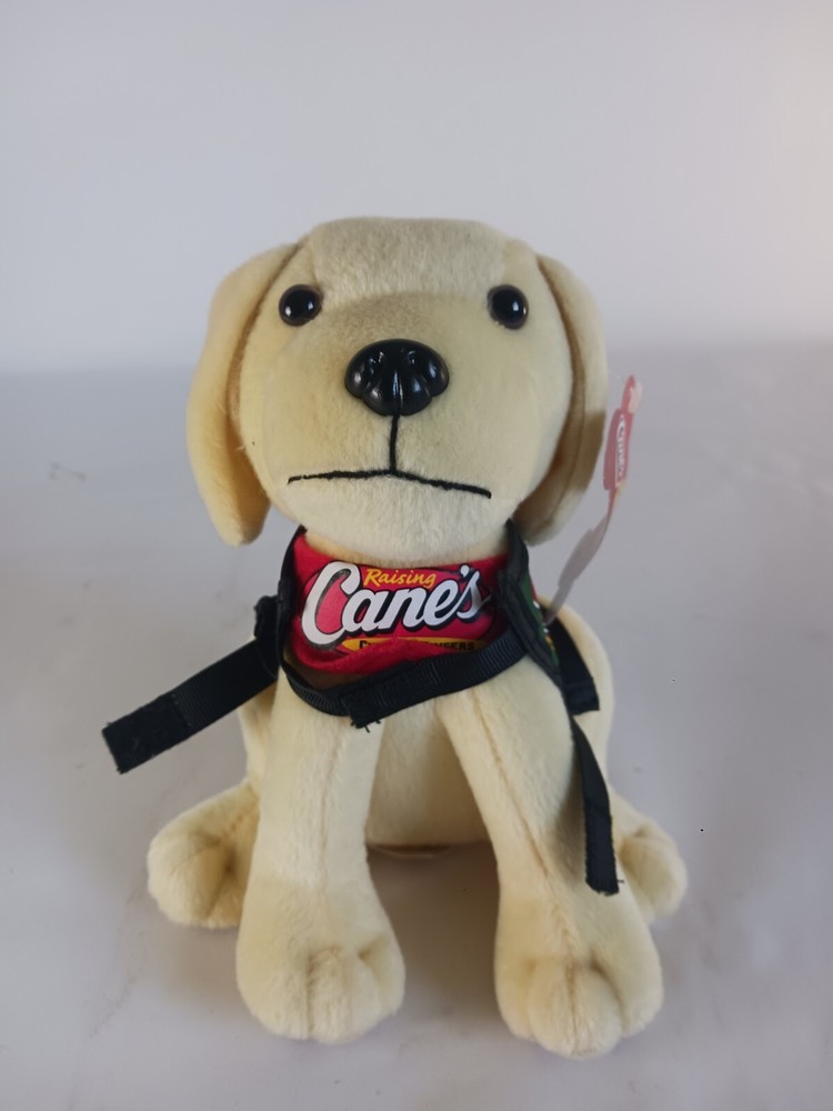 Raising Cane's Delta Society Vest Plush Puppy Dog Stuffed Animal Labrador RARE