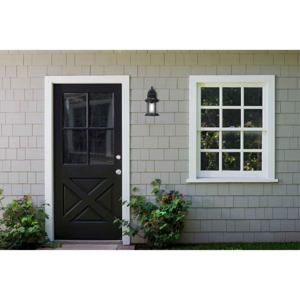 Westinghouse Lighting New Haven One Light Outdoor Wall Textured Black 1-Light