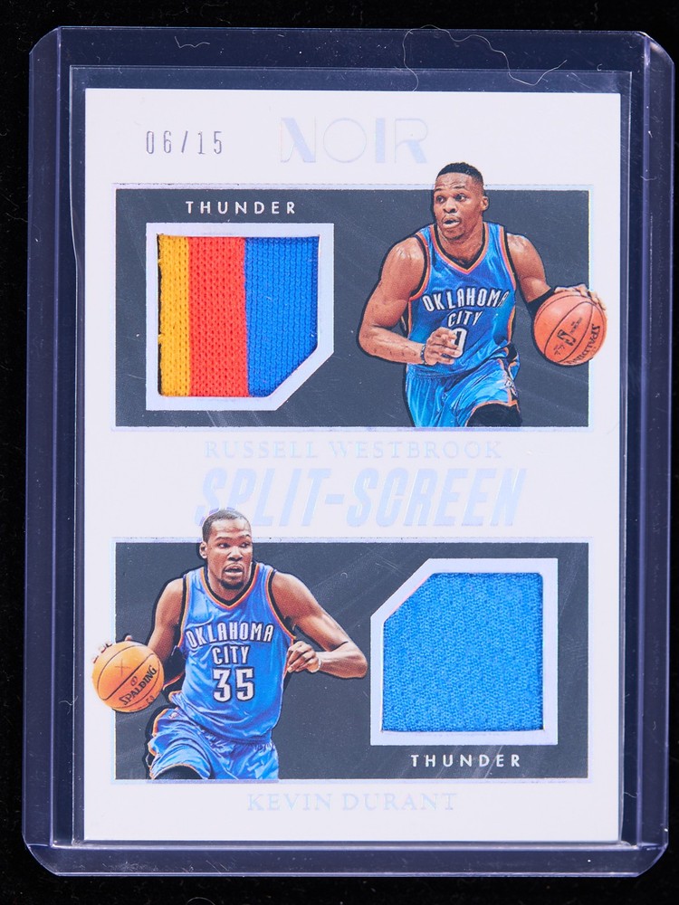 Kevin Durant Russell Westbrook 2024-25 Noir Split-Screen Dual Patch GU /15 [ecu5